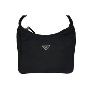 Prada Black Hobo Bag Shoulder One Triangle Logo Hobo Handbag